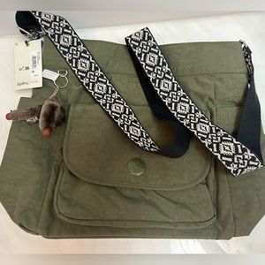 Kipling Olive Green Cross Body Bag NWT